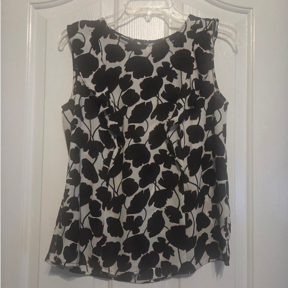 Talbots Tank Black/White/Pink Size 6P